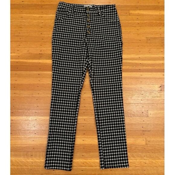 Urban Outfitters black/white plaid high rise pants - Picture 1 of 4
